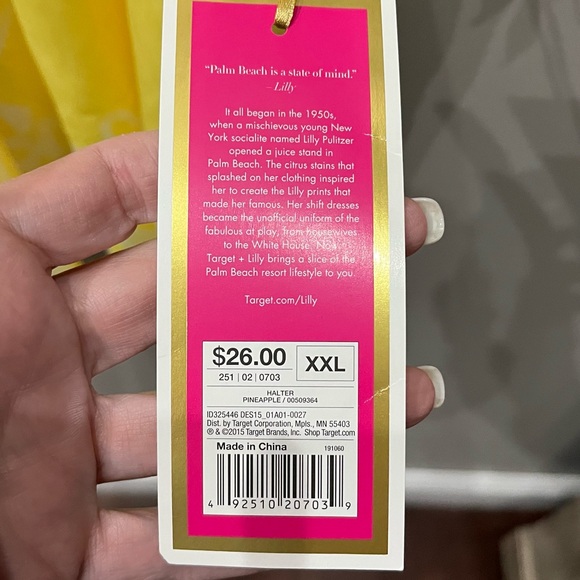 Lilly Pulitzer Yellow and White shirt - Picture 3 of 3